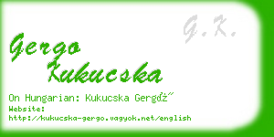 gergo kukucska business card